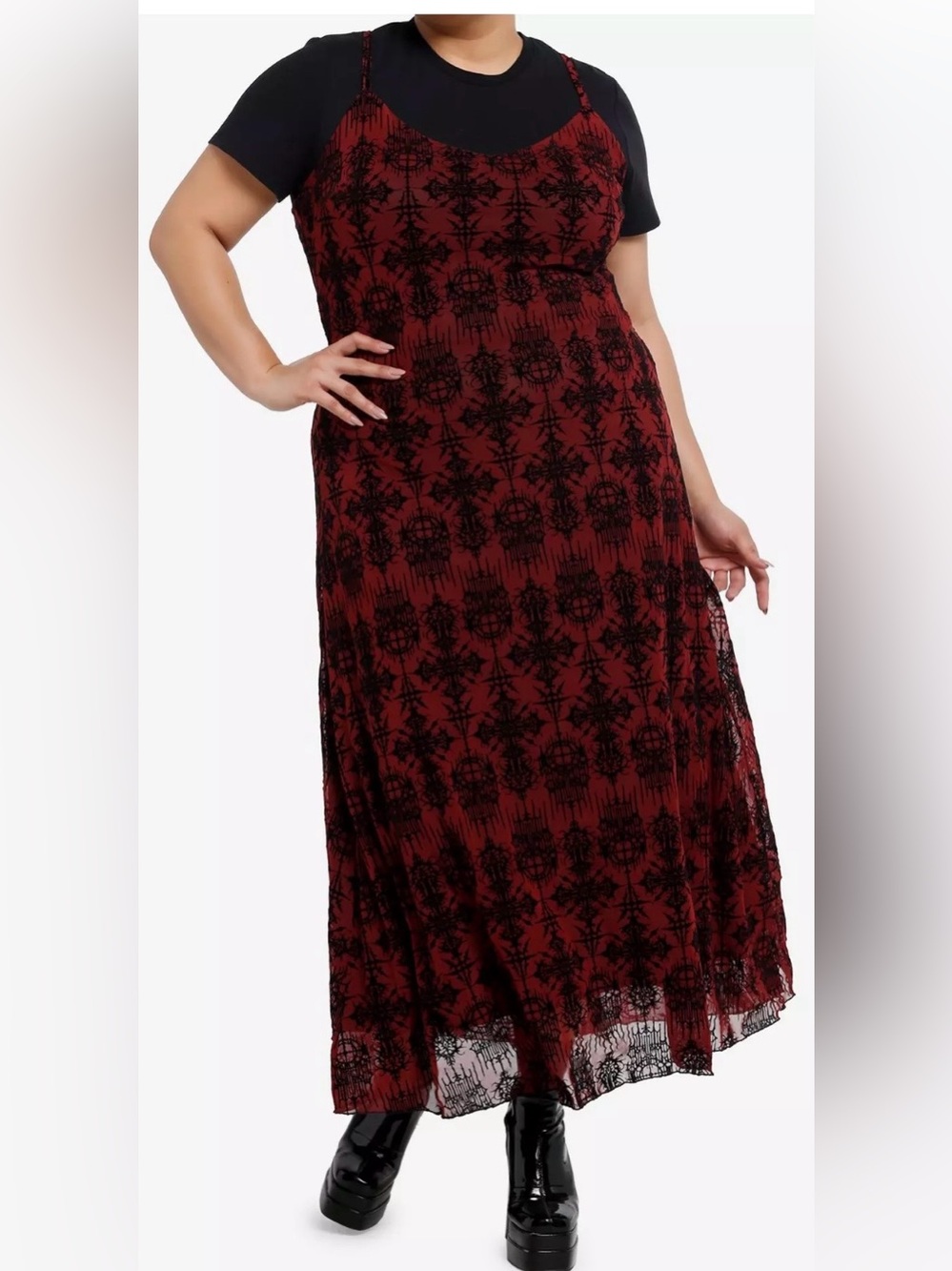 Cosmic Aura goth ornate maxi dress plus size 2